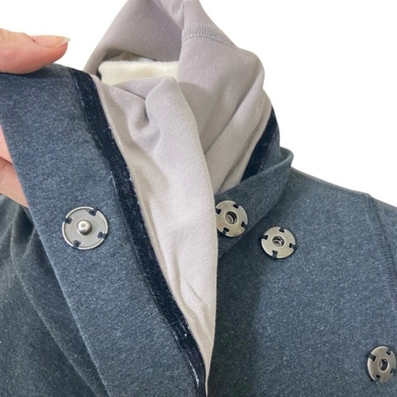 Lululemon Wrap Cowl Neck Cardigan Jacket Oversized Snap Buttons Longer Length - Picture 5 of 9